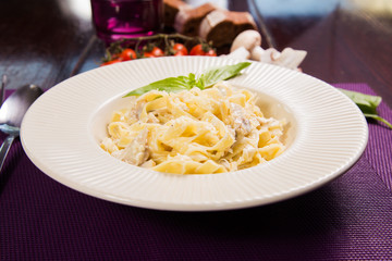 farfalle with mushrooms