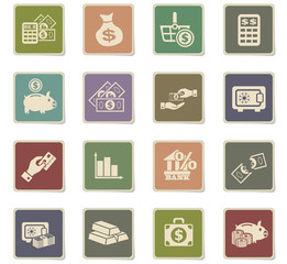hand and money icon set