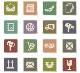 post service icon set