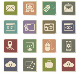seo and development icon set
