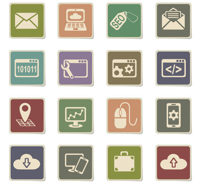 seo and development icon set