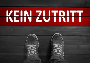 Kein Zutritt - Markierung - Grenze 
