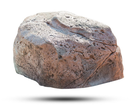 Big rock isolated on white background.