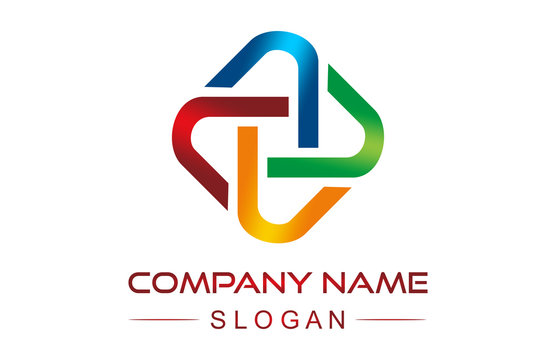 Colorful Square Line Logo