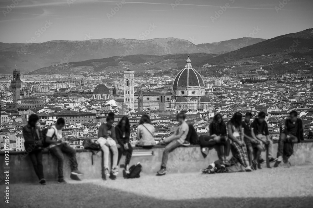 Wall mural Florence Panorama in Tuscany, Italy