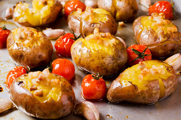 Homemade baked potato
