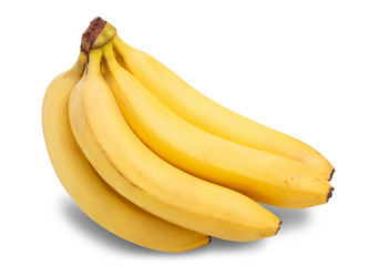 Bunch of bananas isolated on white background