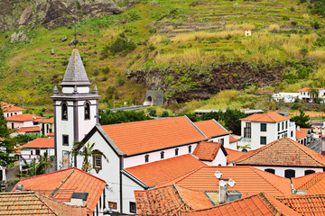 Fototapeta premium View of Church in Saint Vincent, Madeira,Portugal