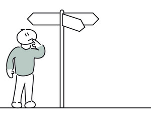 Stickman - direction sign