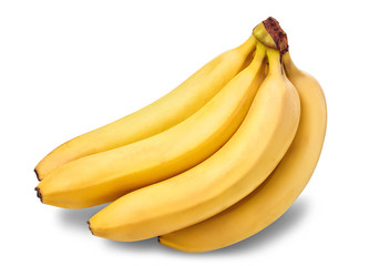 Bunch of bananas isolated on white background