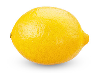Fresh ripe lemons isolated on white background