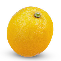 Fresh ripe lemons isolated on white background