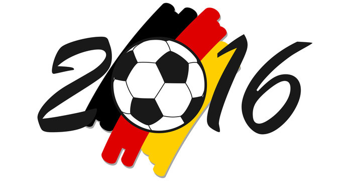 lettering 2016 with german national colors