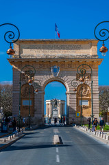 Fototapeta na wymiar Montpellier, l'arc de triomphe, louis iv,le château d'eau.