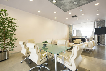 Fototapeta premium Spacious meeting room interior