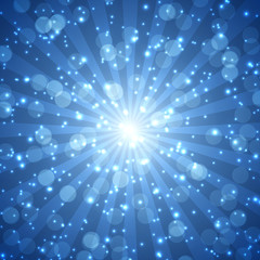 Brightly background with rays  and circles