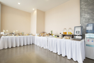 Breakfast buffet in hotel restaurant