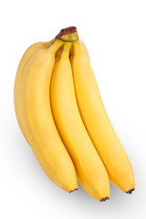 Bunch of bananas isolated on white background
