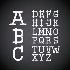 alphabet written on chalk board design 