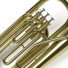 Fototapeta na wymiar 3d rendering of tuba musical instrument