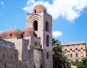 Fototapeta premium St. John of the Hermits domes, Palermo