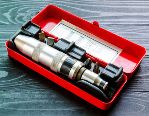 impact driver set in red box for maintenance do it yourself