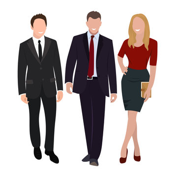 business people group human resources flat vector illustration