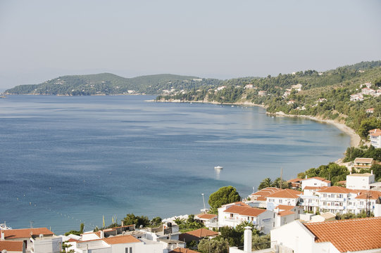Town at coast