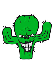 evil vile monster horror halloween demon cactus cartoon comic funny villain face