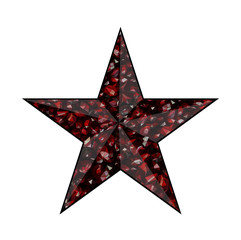 Star of jewels, low poly