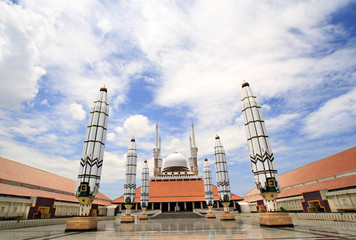Fototapeta na wymiar Mosque at Semarang, Central Java, Indonesia.