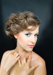 Fototapeta premium Studio portrait of a young woman