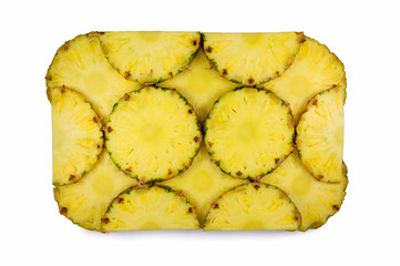 Cut slices of pineapple