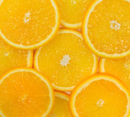 Cut juicy orange fruit