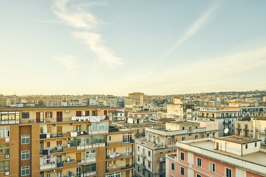 Rooftop cityscape of Catania, Sicily, Italy