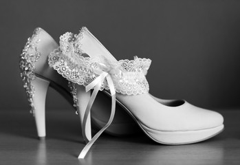 pair of wedding shoes