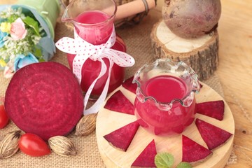 Beetroot juice and fresh beetroot is delicious.