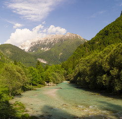  river Soca, Julian Alps, Slovenia
