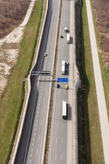 aerial view of highway