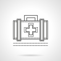 Doctor case flat line vector icon