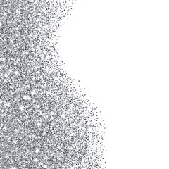 Silver glitter textured border