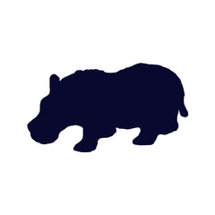 hippopotamus  silhouette 
