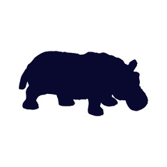 hippopotamus  silhouette 