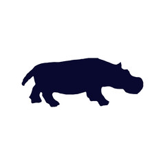 hippopotamus  silhouette 