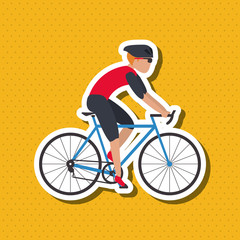 Fototapeta premium Flat illustration of bike lifesyle design, edita