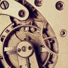 Old clock mechanism