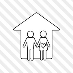 Flat illustration of family design, people icon