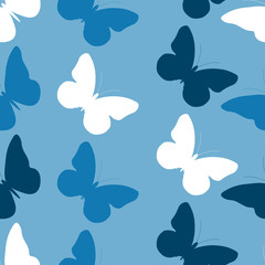 Butterfly seamless pattern. Seamless pattern of butterflies. Vector illustration.