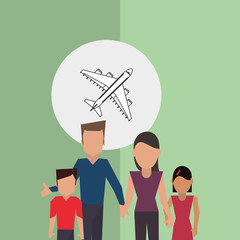Flat illustration of family design, people icon