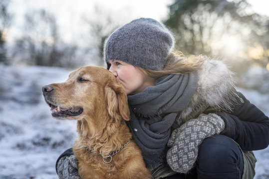 Woman With Dog